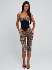 Eira Capri Pant Leopard Sequin